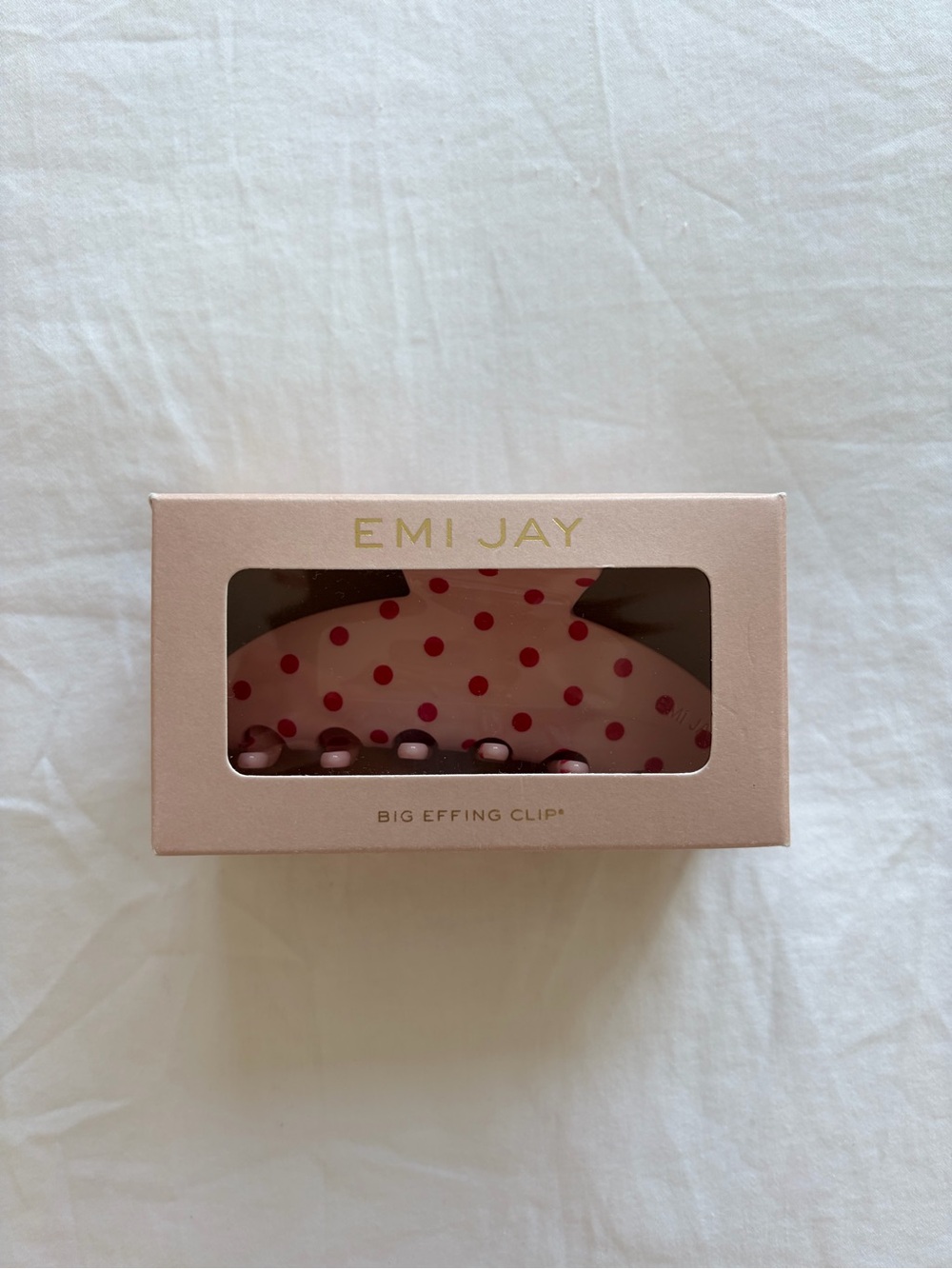 Emi Jay Big Effing Clip in Blush Polka Dot